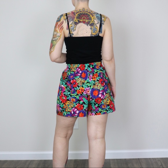 Vintage Byer California Colorful Floral Shorts - Picture 2 of 3